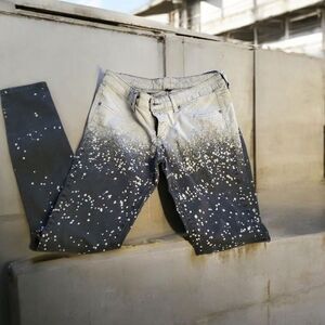 Stylish Gray Ombre Women's Jeans